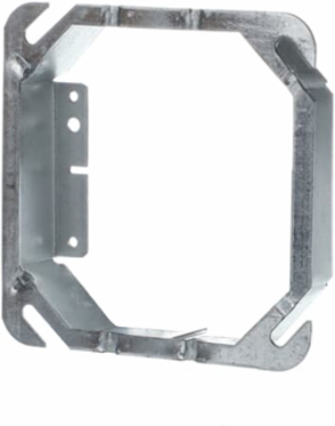 4 Inch Square Two Gang Tile Cover, Pre-Galvanized Steel, 7 Cubic Inches