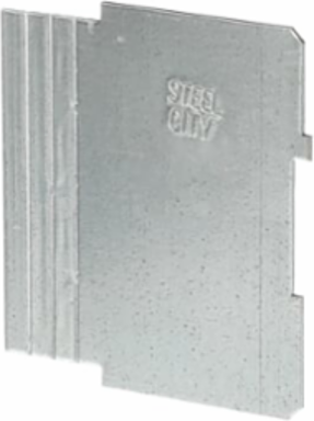 Two Gang Square Box Partition 4 Inch x 2-1/8 Inch Deep, Pre-Galvanized Steel