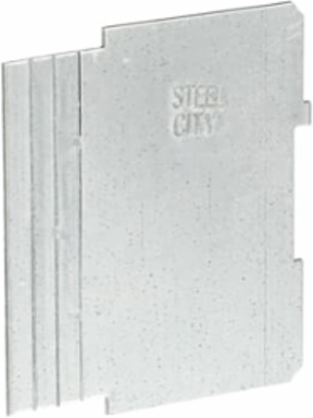 Two Gang Square Box Partition 4 Inch x 2-1/8 Inch Deep, Pre-Galvanized Steel