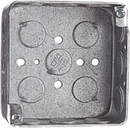 Square Outlet Box, 21 Cubic Inches, 4 Inch x 4 Inch x 1-1/2 Inch Deep