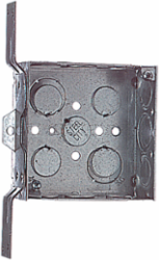 Square Outlet Box, 21 Cubic Inches, 4 Inch x 1-1/2 Inch, Steel