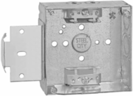 4 Inch Square Electrical Box, 21 Cubic Inches, Steel with 8 Knockouts