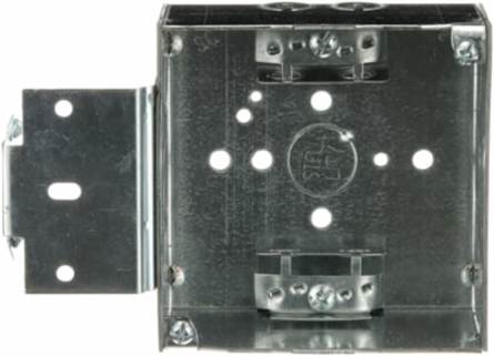 4 Inch Square Electrical Outlet Box, 30.3 in³, Pre-Galvanized Steel