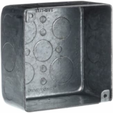 Vapor Tite Outlet Box, 4 Inch x 2-1/8 Inch, Pre-Galvanized Steel