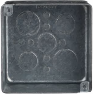 Vapor Tite Outlet Box, 4 Inch x 2-1/8 Inch, Pre-Galvanized Steel