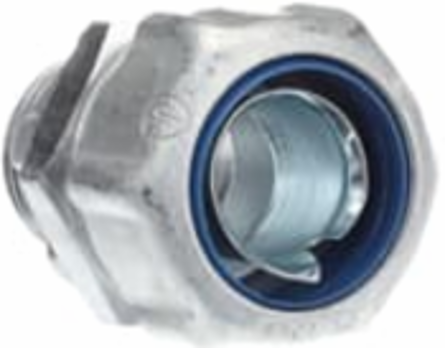 1/2 Inch Aluminum Liquidtight Connector, Non-Insulated, Zinc Plated