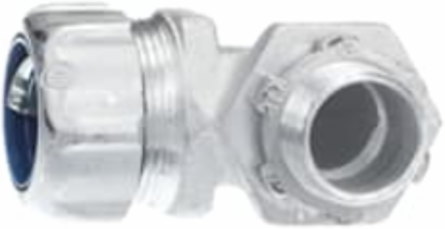 1/2 Inch 90 Degree Aluminum Liquidtight Connector, Non-Insulated, Corrosion-Resistant