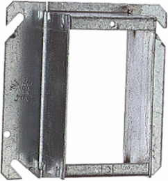 Outlet Box Covers, 4 Inch Square x 1-1/2 Inch Raised, Pre-Galvanized Steel, 11 Cubic Inches, Pack of 25