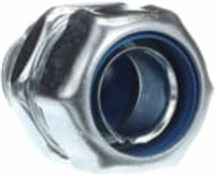 3/4 Inch Steel Insulated Liquidtight Connector, Electro Zinc Plated