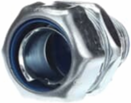 3/4 Inch Steel Insulated Liquidtight Connector, Electro Zinc Plated