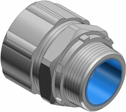 1 Inch Steel Insulated Liquidtight Connector, UL E23018, CSA, Electro Zinc Plated