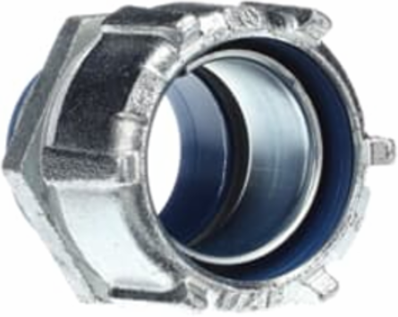 2 Inch Straight Malleable Iron Insulated Liquidtight Connector, Electro Zinc Plated