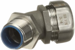 3/4 Inch 45 Degree Liquidtight Fitting, 316 Stainless Steel, NEMA Ratings 3-4X