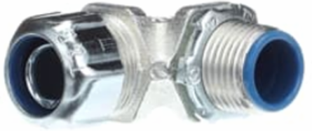 3/8 Inch 90 Degree Malleable Iron Insulated Liquidtight Connector, UL Listed