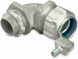 3/4 Inch Liquidtight Insulated Connector Fitting, 90 Degree, Malleable Iron, Grounding