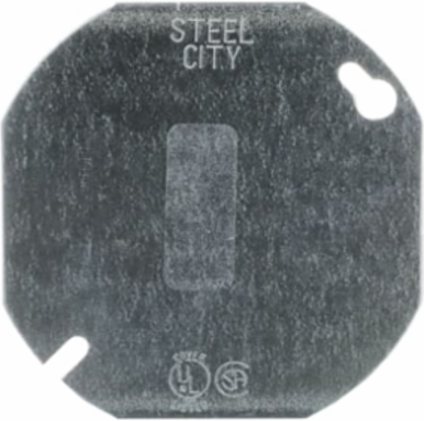 4 Inch Octagonal Electrical Outlet Box Cover, Pre-Galvanized Steel