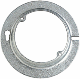 Single Gang Round Outlet Box Cover, 4 Inch Diameter, 3 Cubic Inches, Pre-Galvanized Steel