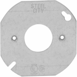 Octagon Box Cover 4 Inch Diameter, Pre-Galvanized Steel for Single Receptacle