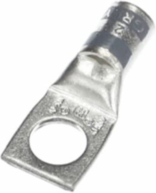No4 CU LUG STD BRL 1HL 3/8IN GRY