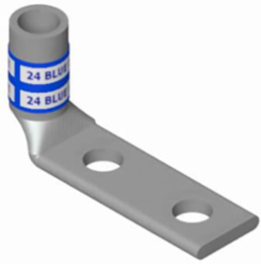 CU TP 2HL LUG 90D STND 300 3/8B WHT