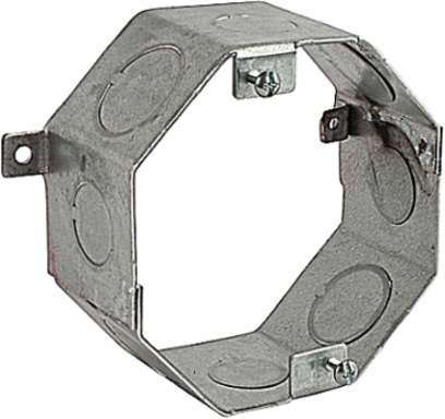 Octagonal Concrete Box, 4 Inch Diameter x 2 Inch Depth, Pre-Galvanized Steel