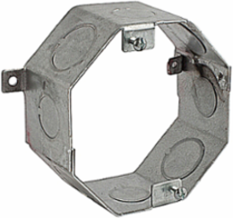 Octagonal Concrete Box, 4 Inch Diameter x 2 Inch Depth, Pre-Galvanized Steel