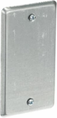 Utility Box Cover, 4 Inch x 2-1/8 Inch, Pre-Galvanized Steel, Includes Screws