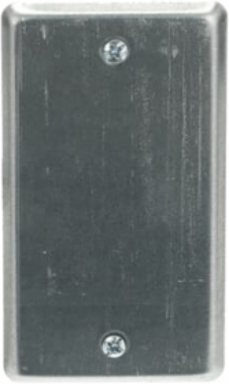 Utility Box Cover, 4 Inch x 2-1/8 Inch, Pre-Galvanized Steel, Includes Screws
