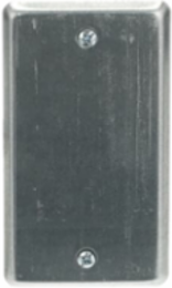 Utility Box Cover, 4 Inch x 2-1/8 Inch, Pre-Galvanized Steel, Includes Screws