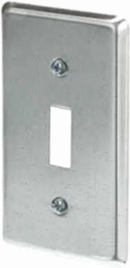 Utility Box Cover 4 Inch x 2-1/8 Inch Pre-Galvanized Steel with Toggle Switch