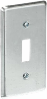 Utility Box Cover 4 Inch x 2-1/8 Inch Pre-Galvanized Steel with Toggle Switch