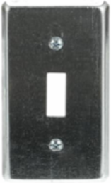 Utility Box Cover 4 Inch x 2-1/8 Inch Pre-Galvanized Steel with Toggle Switch