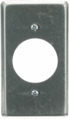 One Gang Utility Box Cover, 4 Inch x 2-1/8 Inch, Pre-Galvanized Steel