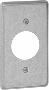 Utility Box Cover, 4 Inch x 2-1/8 Inch, Pre-Galvanized Steel, Silver