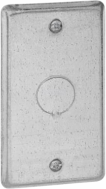 One Gang Utility Box Cover, 4 Inch x 2-1/8 Inch, Pre-Galvanized Steel