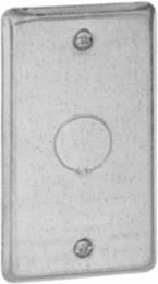 One Gang Utility Box Cover, 4 Inch x 2-1/8 Inch, Pre-Galvanized Steel