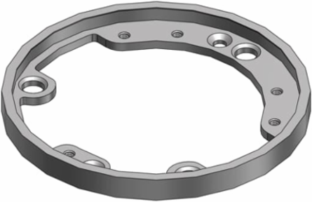600 4 Inch Aluminum Trim Ring for 600 Series Floor Boxes