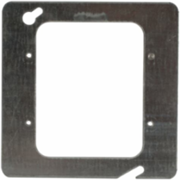 Square Box Ring 4-11/16 Inch Galvanized Steel for Two Switches