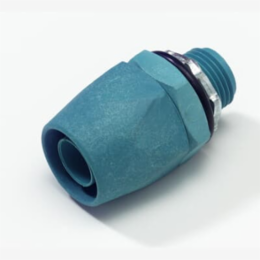 1/2 Inch Non-metallic Liquidtight Connector, Thermoplastic, UL E23018