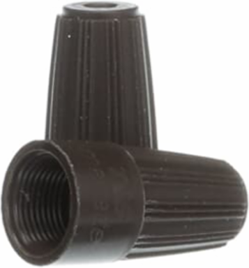 Insulated Wire Connector, Dark Brown, 18-12 AWG, 600V, Temperature Rated 150°C