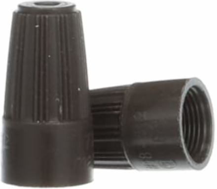Insulated Wire Connector, Dark Brown, 18-12 AWG, 600V, Temperature Rated 150°C