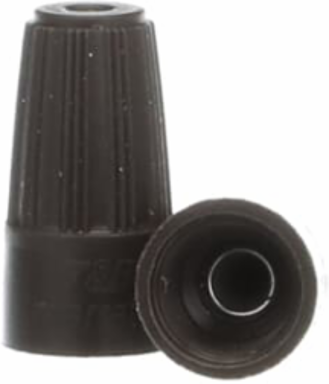 Insulated Wire Connector, Dark Brown, 18-12 AWG, 600V, Temperature Rated 150°C