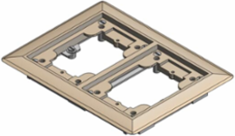 2 Gang Carpet Activation Flange, Beige, Non-Metallic