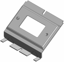 Recessed Service Receptacle Plate, Galvanized Steel, 10-1/4 Inch x 4-11/16 Inch