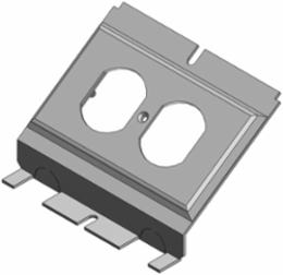 Galvanized Steel Duplex Receptacle Device Plate, 10-1/4 Inch Length, 90 Cubic Inches