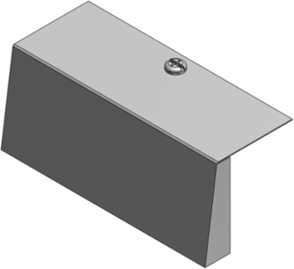 Galvanized Steel Blank Device Plate, 10-1/4 Inch x 4-11/16 Inch