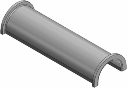 Galvanized Steel Wire Tunnel for Floor Box, 10-1/4 Inch Length, 90 Cubic Inches