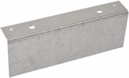 Device Plate Blank for 4-Gang Floor Box, Galvanized Steel, 5-3/4 Inch Length