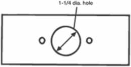 Recessed Service Device Plate, Galvanized Steel, 5-3/4 Inch Length, 2-3/4 Inch Width