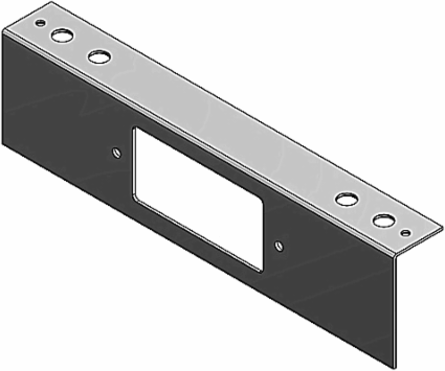 Recessed Service Floor Box Plate, Galvanized Steel, 1 Opening, 8 Inch x 5 Inch x 4 Inch